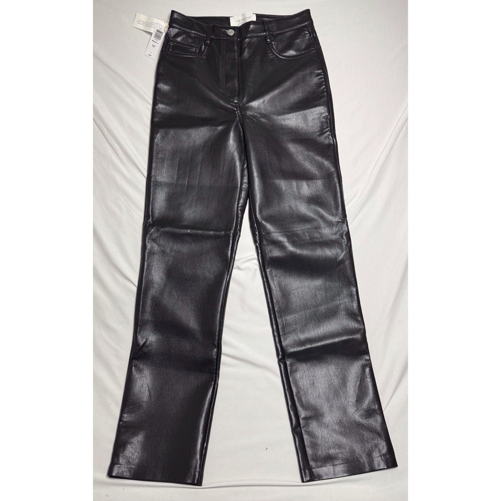 NWT Aritzia Wilfred Melina Vegan Faux Leather Pant Black Womens‎ Size 2